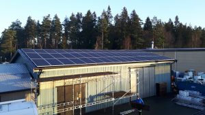 Solceller lagerbyggnad Solceller lagerbyggnad